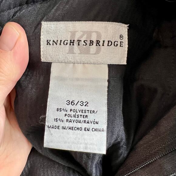 Knightsbridge Poly Blend Men's Gray Dress Slacks W36X L32 - Picture 4 of 6